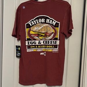 Only Men's Burgundy Tee with White Logo